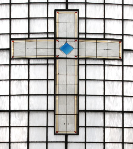ステンドグラス「十字架」:浦和福音自由教会